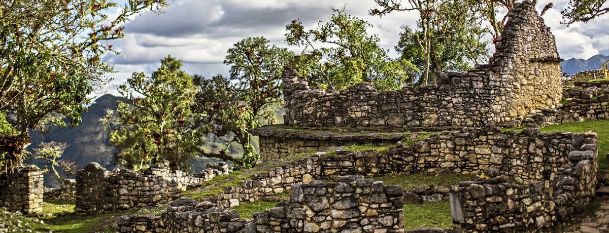 Kuélap ruïnes in Peru.