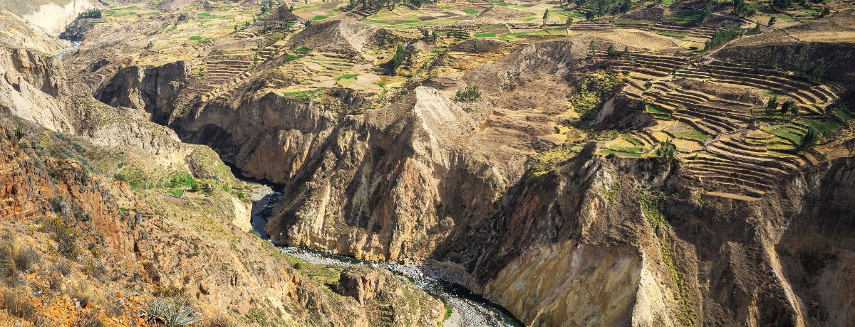 Colca Canyon Peru - meer dan twee keer zo diep als de Grand Canyon. Je kunt er dagelijks condors spotten