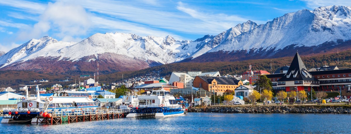 Een reis naar Antartica begint vaak vanaf Ushuaia in Argentinië