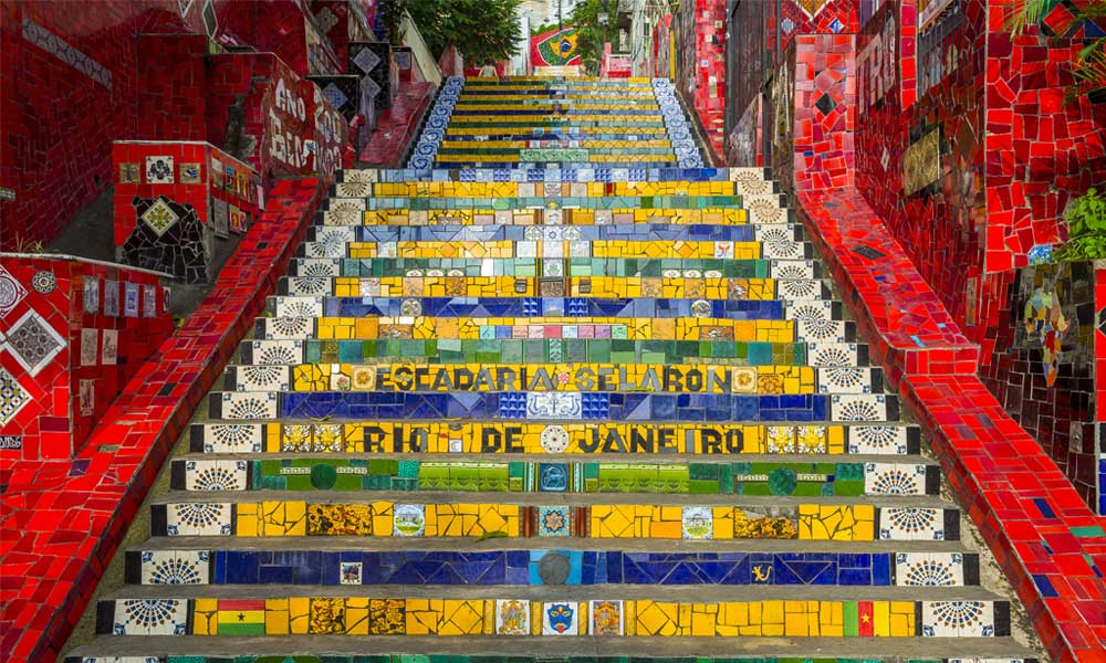 De populaire Selaron trappen in Rio de Janeiro, Brazilië